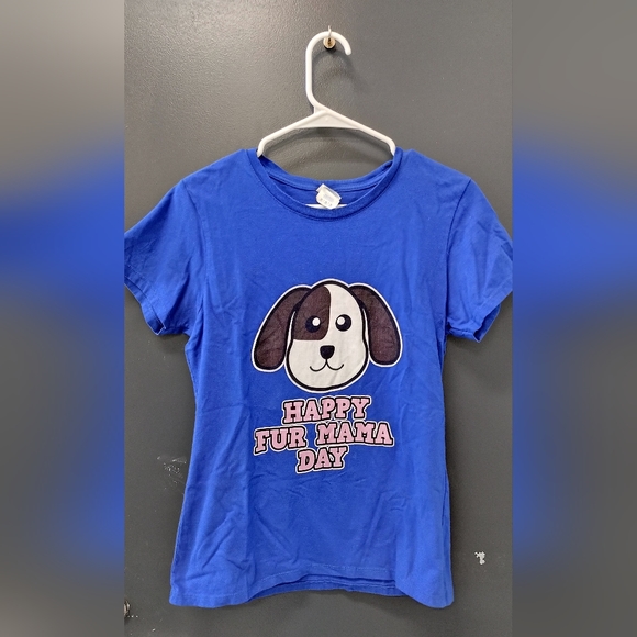 -Port & Company Ring Spun Fan Favorite Happy Fur MAMA Day Puppy Dog  Pup T-Shirt - Picture 3 of 9